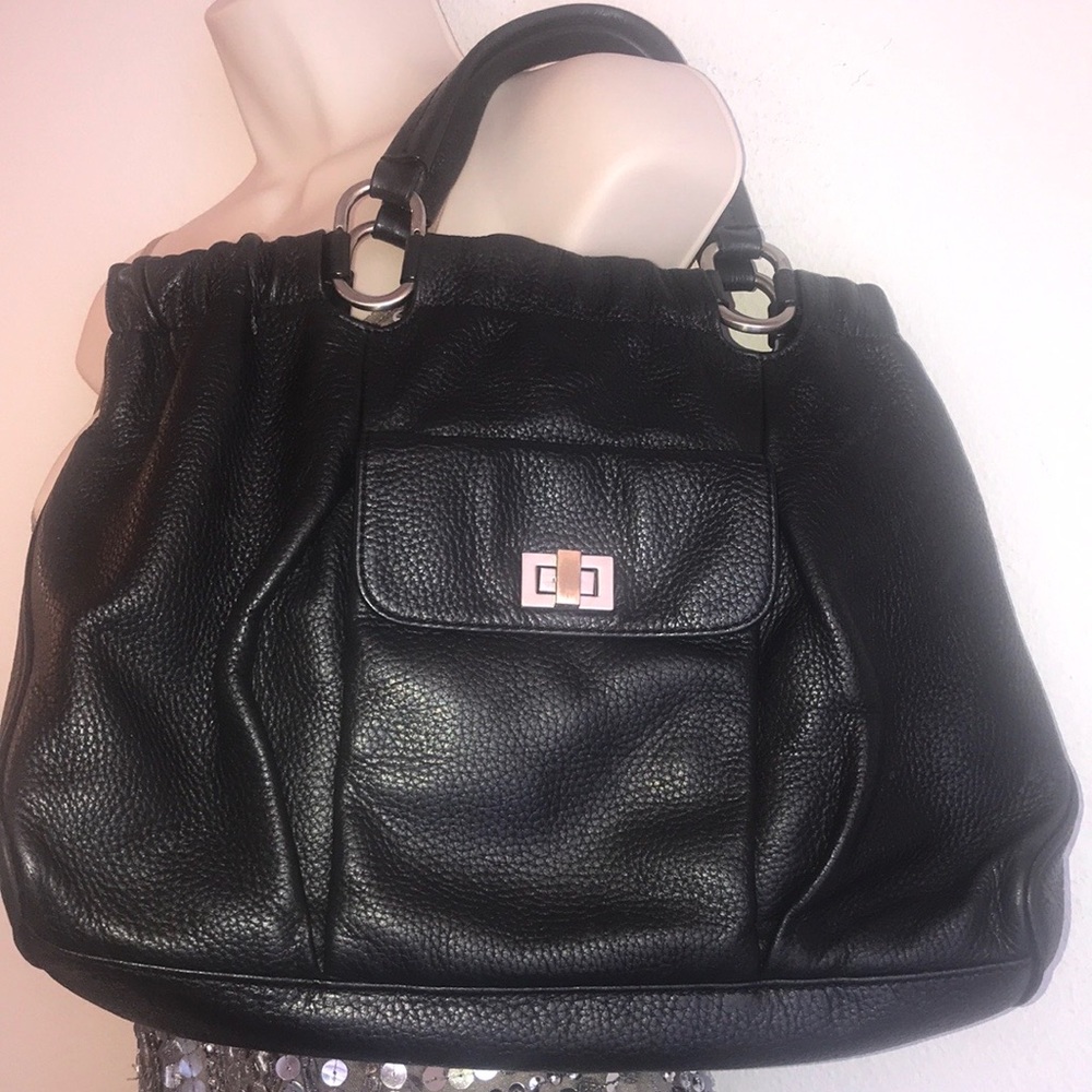 Halogen Black Pebbled Bag